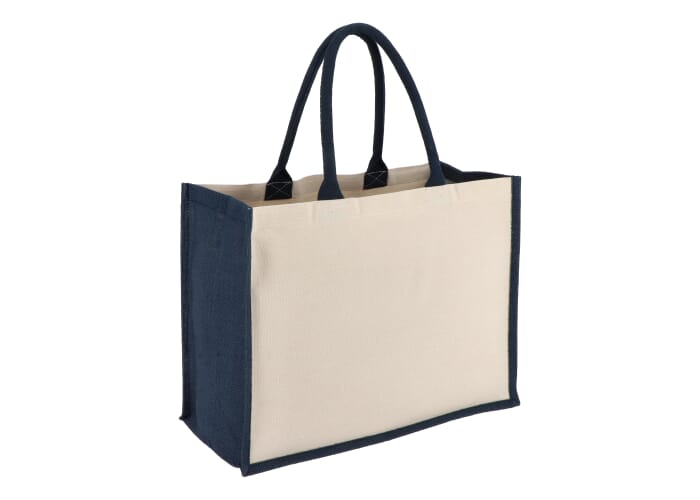 Sac promotionnel coton et jute 320g 42cm Bleu foncé
